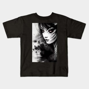 Gothic manga girl Kids T-Shirt